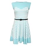Stripe Mix Skater Dress