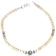 Girls Gift Silver Citrine Gemstone Necklace 18.75 inches (gnklc252)