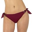 Mossimo® Black: Side-Tie Scoop Swim Bottoms with Jewels - Cranberry
