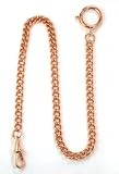 Dueber Rose Gold Plated Stainless Steel Pocket Watch Chain with Spring Ring