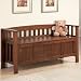 Somerton Wooden Storage Bench in Golden Brown