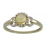 10k Yellow Gold Cabochon Citrine Bead Design Ring, Size 8