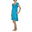 Moody Mama Maternity Nursing Ruffled Night Gown - Tourqoise