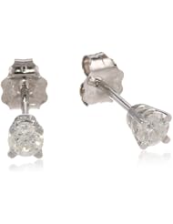 10k Gold, Round-Cut, Diamond Studs (1/4 cttw, J-K Color, I2-I3 Clarity)