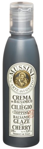 Mussini Crema, Ciliegio Balsamic Glaze with Cherry, 5.07-Ounce Bottles (Pack of 2) by Mussini
