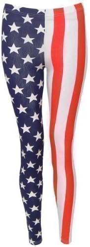 16MVRCH Women's Star and Stripe American Flag Print Legging