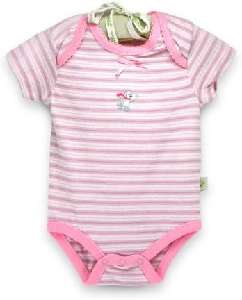Organic Cotton Girls "Winter Friends" 3 Piece Bodysuit Set - 6 Months (Pink)