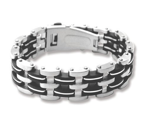 Extravaganza Edelstahlarmband Kautschuk 20,5 cm 344060042 Preisvergleich