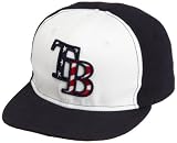 New Era MLB Youth Tampa Bay Rays 2011 Stars And Stripes 5950 (Navy/White, 6 3/8)