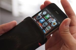 iPhoneケースS レザー（牛革）スマートフォンカバー【iPhone4/4S/3GS/iPod touch/XPERIA ray】　パープル