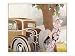 Lady Driver Changes a Wheel Dismayed Stretched Canvas Poster Print
