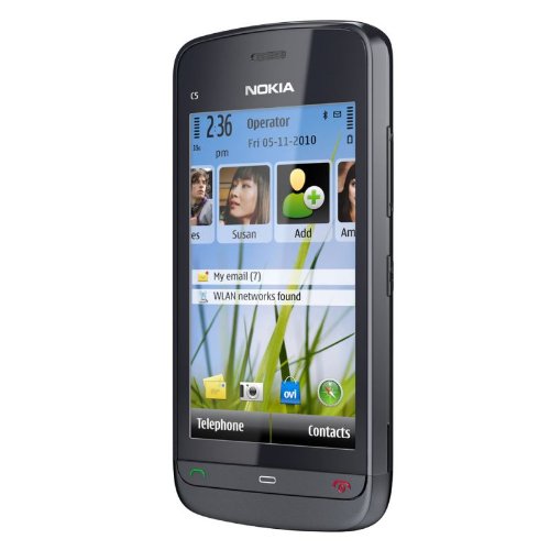 NOKIA C5-03 BLACK (UNLOCKED QUADBAND)MP3, MP4 VIDEO, 5MP CAMERA, VIDEO, WIFI, STEREOBLUETOOTH, A-GPS, MAPS, HTML WITH FLASH, FULL TOUCH SCREEN GSM CELL PHONE- black friday deal