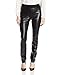 NYDJ Women's Black Ponte Faux Leather Legging