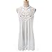 KingSo® Women Celeb Lace Chiffon Party Evening Summer Ladies Short Beach Dress S White