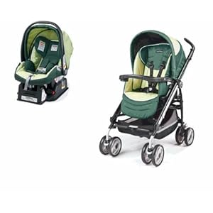 Peg Perego 2011 Primo Viaggio SIP 30/30 Car Seat and Pliko Switch Compact Stroller in Myrto