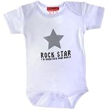 Rock Star - I'm gonna rock your world Onesie (White), Available in Various Sizes