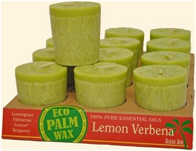 New - Aloha Bay Votive Eco Palm Wax Candle - Lemon Verbena- Case of 12 - 2 oz