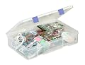 Creative Options Utility Organizer 2-3730-80 Deep Utility Box 4-15 Adjustable Compartments Clear/Periwinkle Latches 13.75