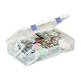 Creative Options Utility Organizer 2-3730-80 Deep Utility Box 4-15 Adjustable Compartments Clear/Periwinkle Latches 13.75"L x 9.13"W x 3.25"H