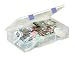 Creative Options Utility Organizer 2-3730-80 Deep Utility Box 4-15 Adjustable Compartments Clear/Periwinkle Latches 13.75"L x 9.13"W x 3.25"H