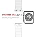 BRG Apple Watch Series 1 Series 2 Band 42mm Leather Loop with Adjustable Magnetic Closure iWatch Band Replacement Bracelet Strap for Apple Watch Sport and Edition 42mm Medium - White