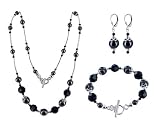 Swarovski Crystal Faux Pearl Sterling Silver 16