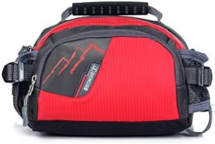 YinRiver Multifunctional Water Resistant Outdoor Sports Nylon Waist Packs with Water Bottle Holder for Women,3-Zipper Red