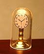 Miniature Brass Mantle Clock in a Dome