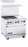 36 4 Burner Restaurant Range 12 Raised Griddle & 32 Oven ARW36-4B-12RG