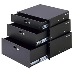 Music Store 19" Rackschublade 3HE Alu schwarz, pulverbeschichtet
