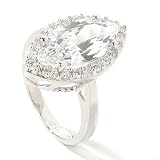 Sterling Silver Classic Marquise Cut Cubic Zirconia Ring