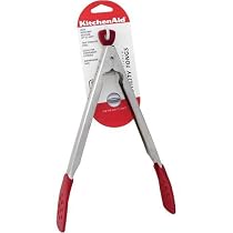 KitchenAid Silicone-Tipped Tongs - Red