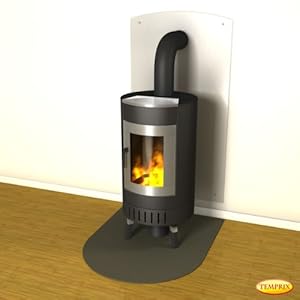 Kaminbodenplatte Stahl Kaminplatte Funkenschutz Ofenplatte grau A 3