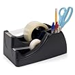 Officemate Recycled 2-In-1 Heavy Duty Tape Dispenser, Black (96690)