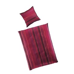 Bierbaum 752520 Mako-Satin-Bettw�sche SMAIL b�gelfrei mit Rei�verschluss 135x200 cm Dessin 4540 rouge