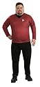 Rubies Men's Star Trek Movie Deluxe Shirt, Red, PLUS SIZE