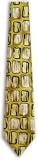 Jerry Garcia Abstract Silk Neck Tie Yellow, Taupe and Black