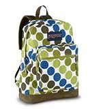  : JanSport Right Pack (White/Limeade/Green Spots)