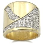 14K Gold Plated Silver Base CZ Ring