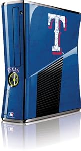 MLB - Texas Rangers - Texas Rangers - Solid Distressed - Microsoft Xbox 360 Slim (2010) - Skinit Skin