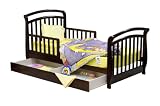 Dream On Me Deluxe Sleigh Toddler Bed with Storage Drawer - Cherry