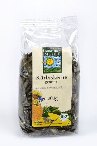 Bohlsener Mühle Kürbiskerne, geröstet, 4er Pack (4 x 200 g Packung) - Bio