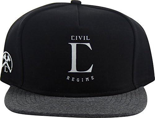 Civil Clothing - Mens Regime French Terry Snapback Hat, O/S, Black