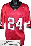 Knowshon Moreno Autographed/Hand Autographed/Hand Signed Georgia Bulldogs Nike Red Jersey- Moreno Ho