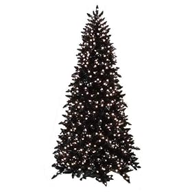 Prelit Slim Ashley Tree Clear Lights - Black (4.5')