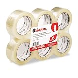Box Sealing Tape, 2 x 110 yards, 3 Core, Clear, 6/Box
