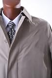 Men's Single Breasted Taupe Full Length All Year Round Raincoat