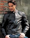 FIELDSHEER HIGHWAY 101 MENS CRUISER LEATHER JACKET BLACK