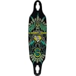Sector 9 Freemason Skateboard Deck w/ Free B&F Heart Sticker Bundle - Yellow / 39.0" L x 9.5" W x 29.5" WB