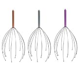 Hand Held Scalp Head Massager - Set of Three ( Colors May Vary ) ~ Kikkerland